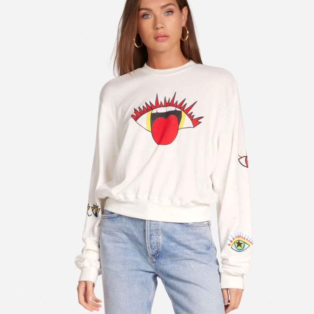 Lauren Moshi Spalding Rocker Eye Crewneck